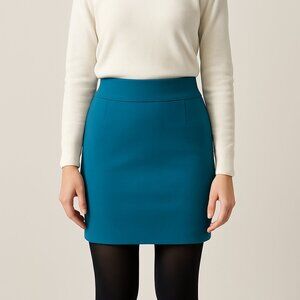 LE CHATEAU | Teal Bodycon Mini Skirt Button Detail - Size 7/8